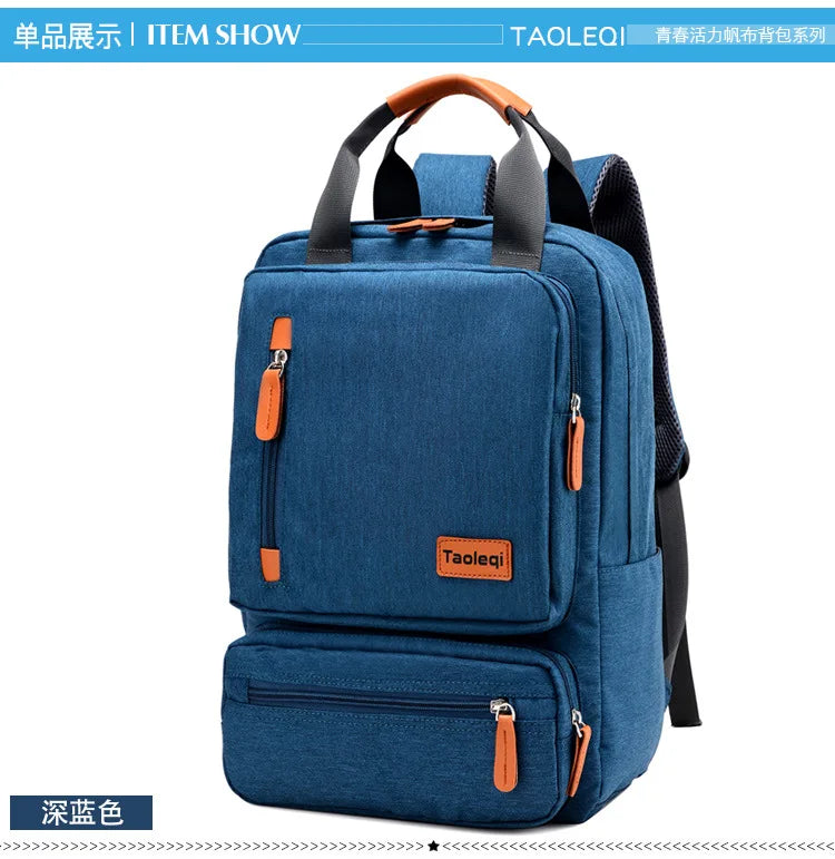 Canvas Laptop Backpack 20-35L Large Capacity Rucksack Travel School Bag Back To School 2025 Organized Water Resistant