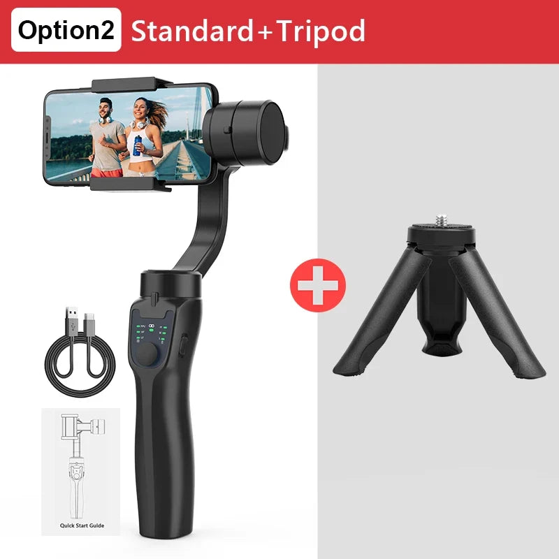 3-Axis Handheld Gimbal Stabilizer with Accessories - Anti Shake Smartphone Video Holder for Android & iPhone