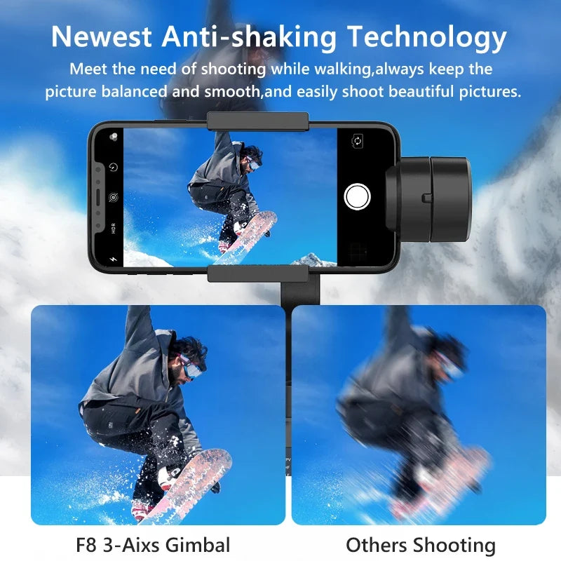 3-Axis Handheld Gimbal Stabilizer with Accessories - Anti Shake Smartphone Video Holder for Android & iPhone