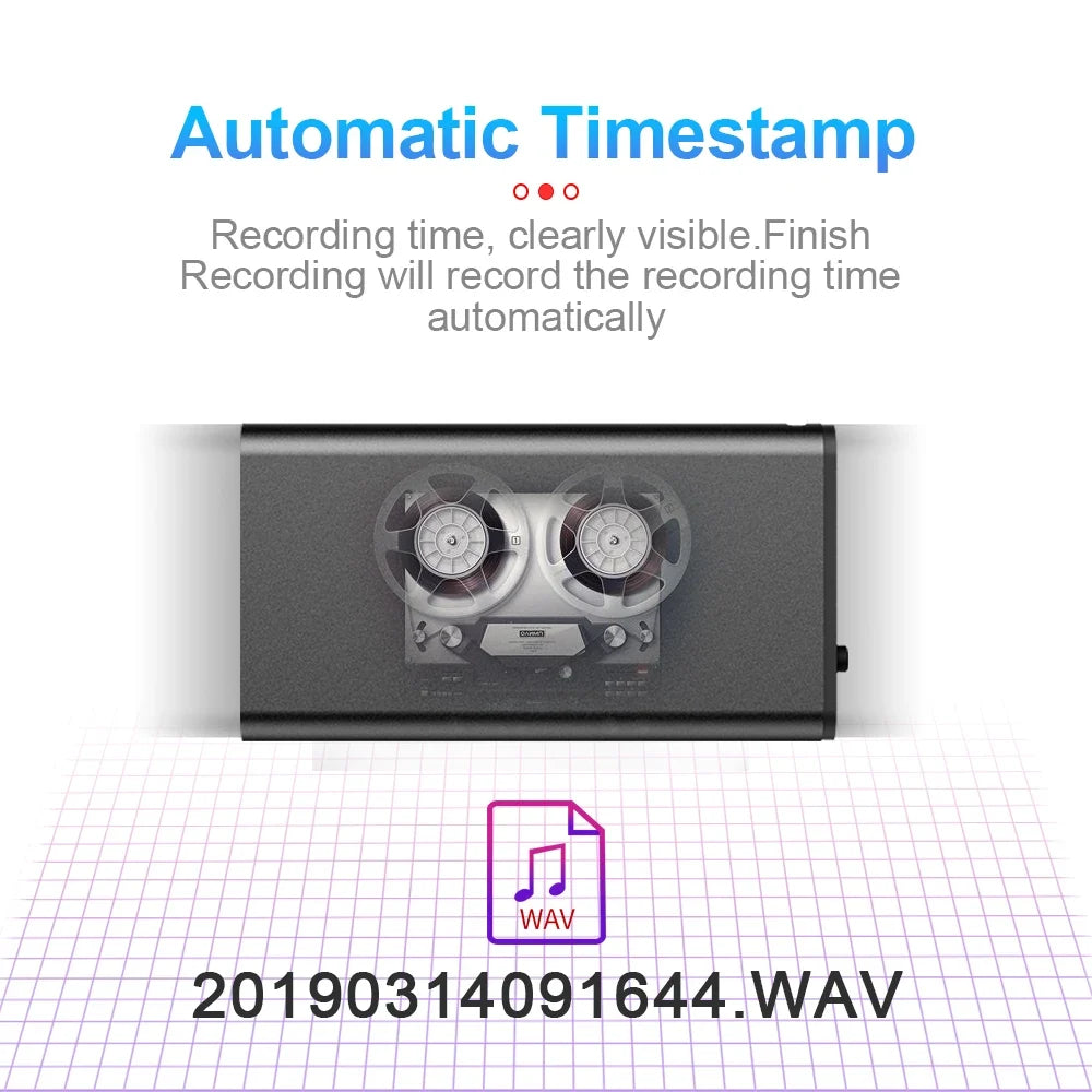 Voice Recorder Ultra Thin Mini Digital Dictaphone Compact