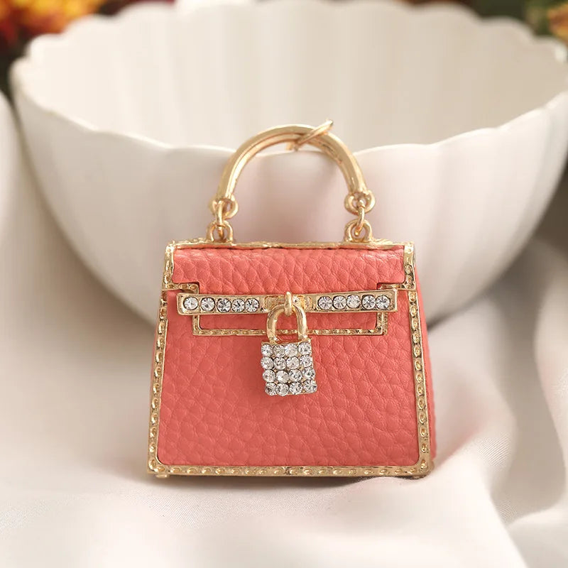 1+1 Free Birkin Inspired Mini Hand Bag - Creative Leather Bag Charm Keychain Ornament