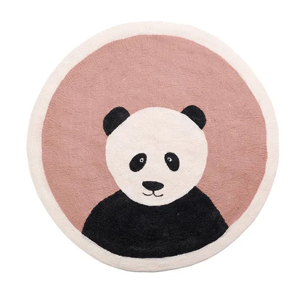 Kids Play Mat Thickened Round Cartoon Owl Panda Nordic Rug Back To School 2025 Cushioned Crawling Mat
