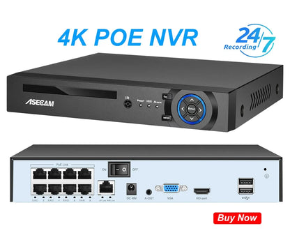 4K PoE IP Bullet Camera H265 Outdoor Color Night Vision