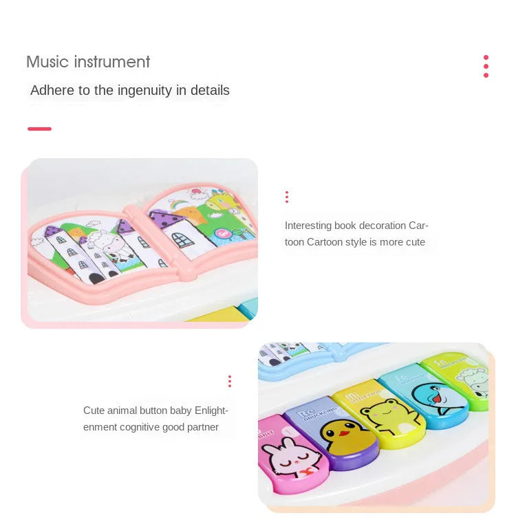 Musical Piano Toy for Babies - Rotating Light & Sound Keyboard with Animal Sounds, Educational Fun for Kids Aged 1-3, Perfect Christmas Gift