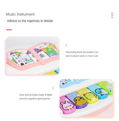 Musical Piano Toy for Babies - Rotating Light & Sound Keyboard with Animal Sounds, Educational Fun for Kids Aged 1-3, Perfect Christmas Gift