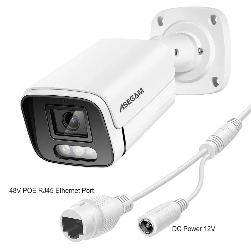 4K PoE IP Bullet Camera H265 Outdoor Color Night Vision