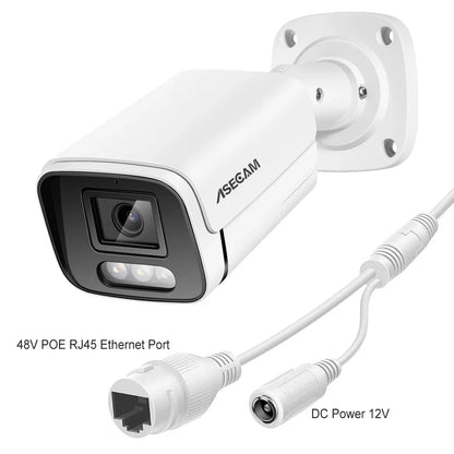 4K PoE IP Bullet Camera H265 Outdoor Color Night Vision