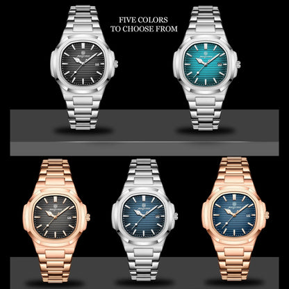 Durable men's stainless steel watch – classic design, waterproof, for everyday wear
