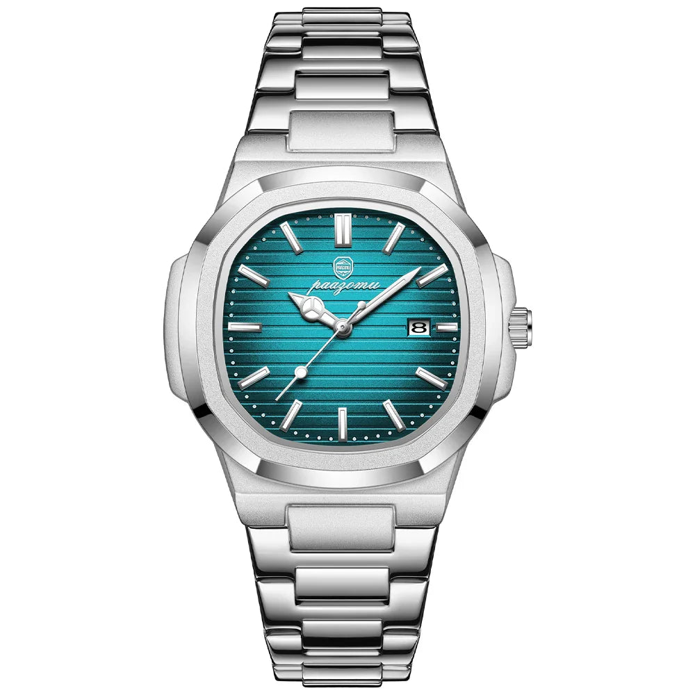 Durable men's stainless steel watch – classic design, waterproof, for everyday wear
