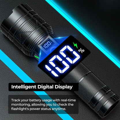 Flashlight 100K Lumens Rechargeable LED Waterproof Camping
