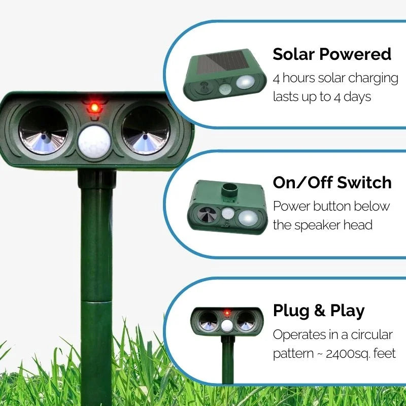 Raccoon Ultrasonic Repeller Motion Fall Pest Control