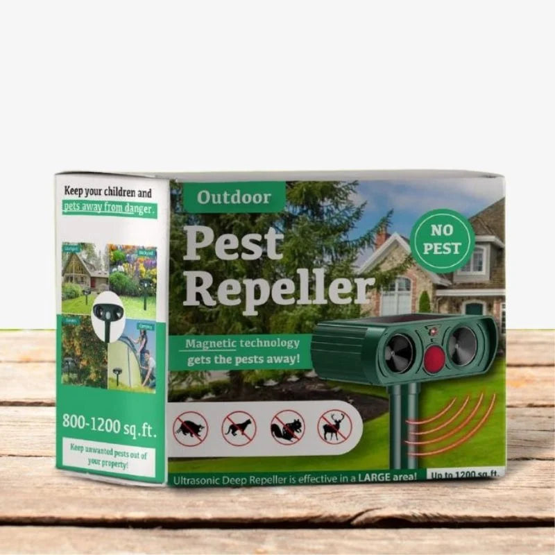 Ultrasonic Solar Bird Repeller Long Range Waterproof Outdoor