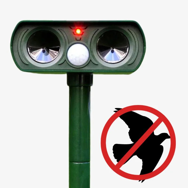 Ultrasonic Solar Bird Repeller Long Range Waterproof Outdoor