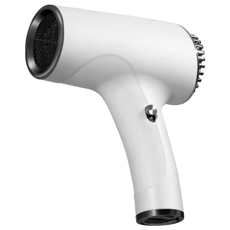 Cordless Hair Dryer USB Chargeable Travel Hair Dryer 30000 RPM Fast Drying Portable Battery Display
