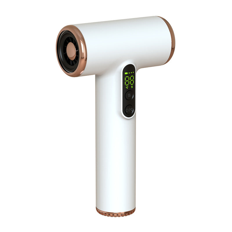 Cordless Hair Dryer USB Chargeable Travel Hair Dryer 30000 RPM Fast Drying Portable Battery Display