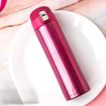 500ml Stainless Steel Vacuum Flask - Bouncing Cover Thermo Mug for Coffee, Tea, Milk, Travel Use