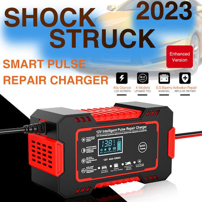 Car Battery Charger 12v 6a Pulse Repair LCD Display