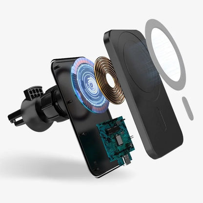 Magnetic Wireless Car Charger Vent Mount Fast Charge
