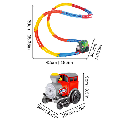 Rolling Rail Train Car DIY Splicing Track - Electronic Toy with Lights and Sounds