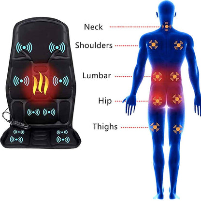 Massage Chair Pad With Heat And 8 Modes For Car Home