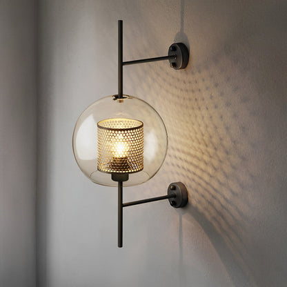 Dimmable Vintage Industrial Glass Globe LED Wall Sconces