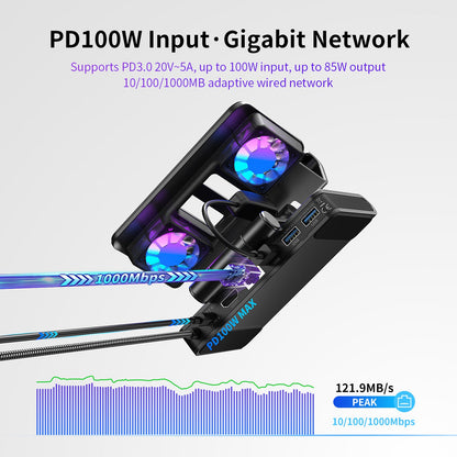 Docking Station 100W With Dual Fans 4K HDMI Gaming Dock