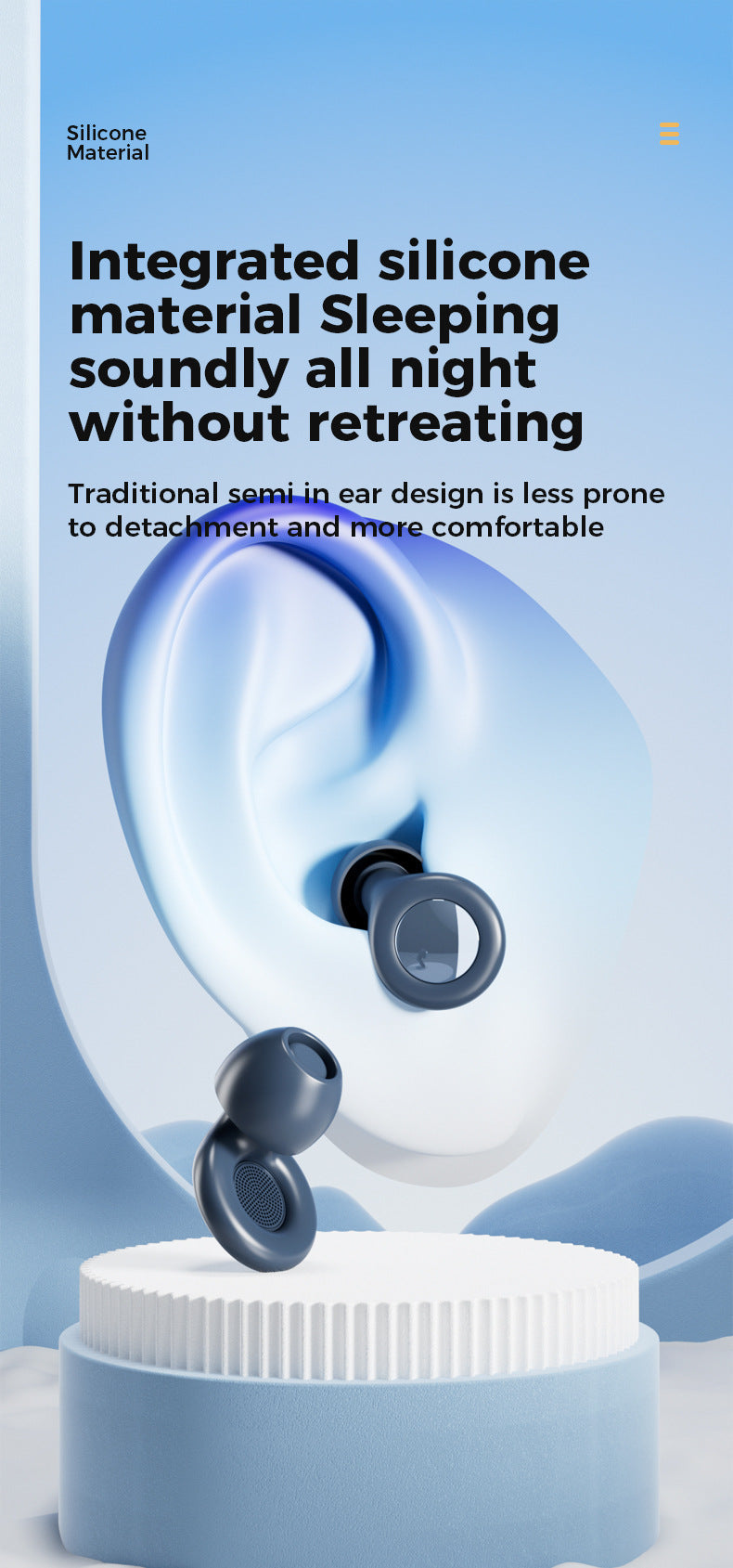 Silicone Ear Plugs For Sleep Soundproof Noise Reduction, Comfortable Sleep Aid Fall 2026 Gift