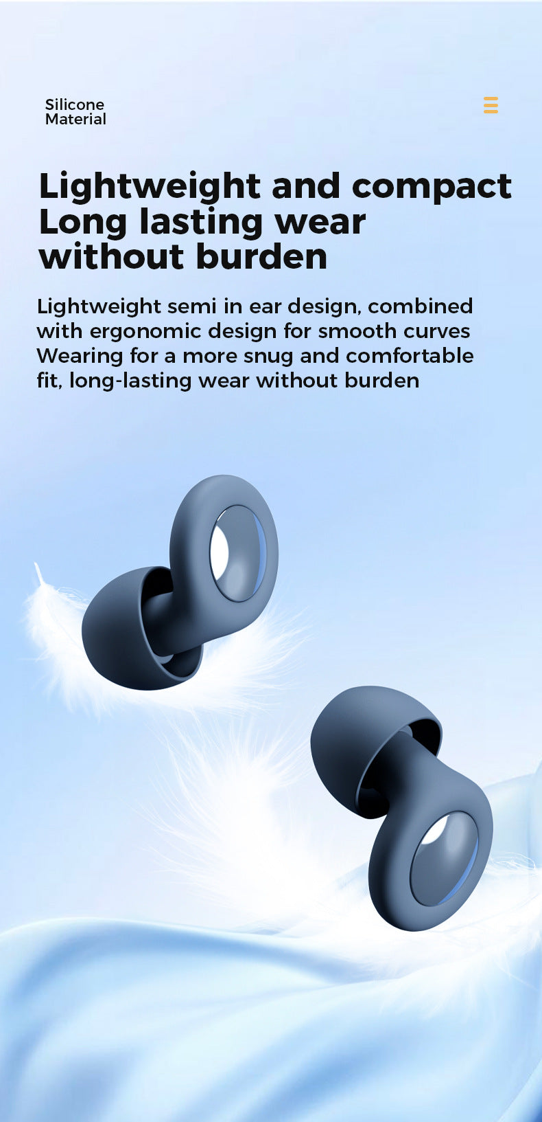 Silicone Ear Plugs For Sleep Soundproof Noise Reduction, Comfortable Sleep Aid Fall 2026 Gift
