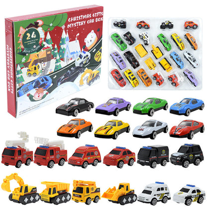 Advent Calendar Car Toys Box Kids 24 Day Christmas Gift