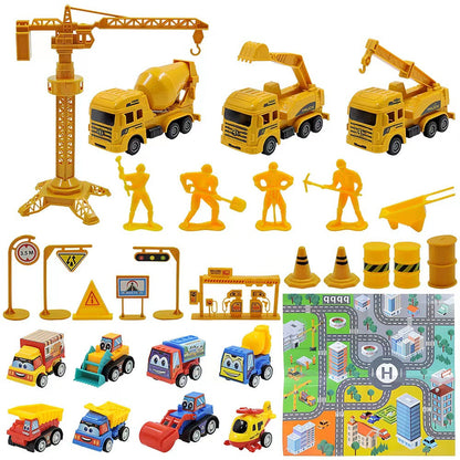 Advent Calendar Car Toys Box Kids 24 Day Christmas Gift