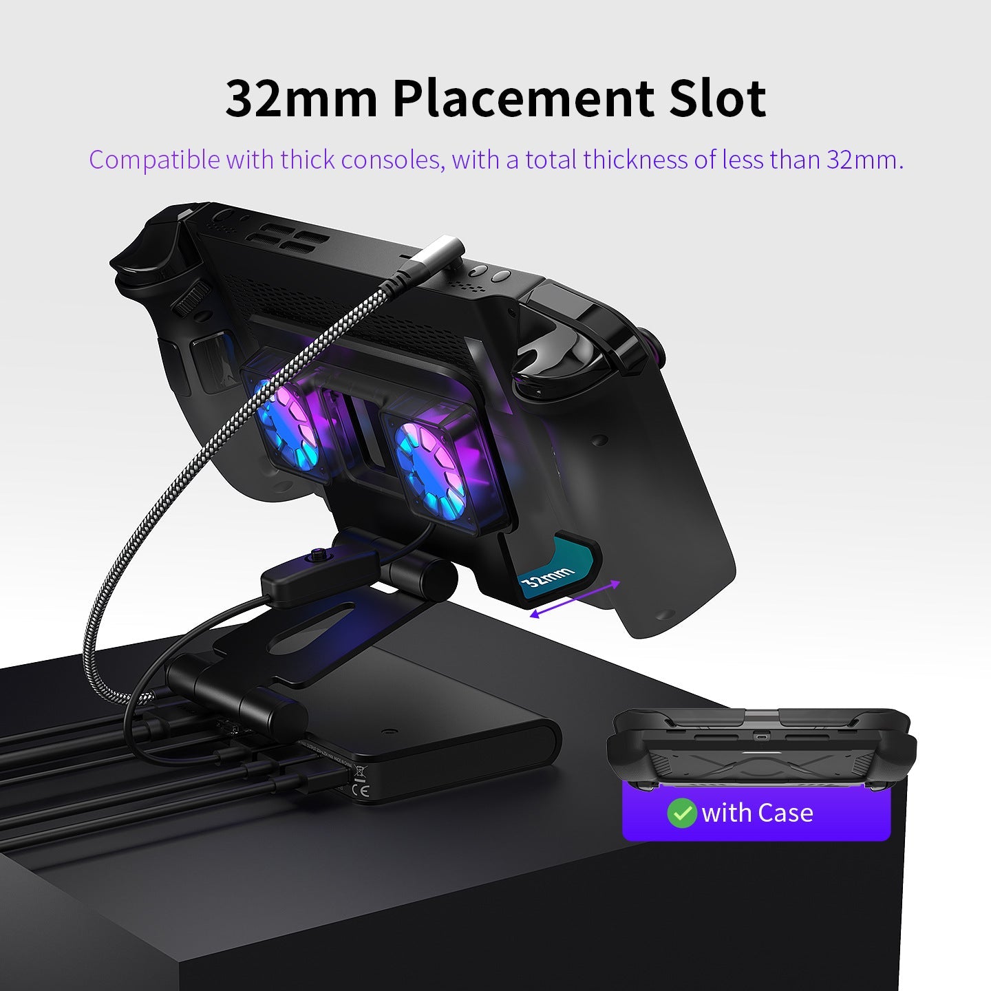 Docking Station 100W With Dual Fans 4K HDMI Gaming Dock