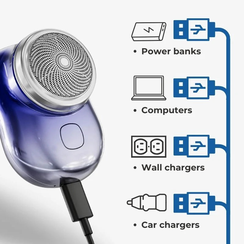 Electric Travel Shaver USB Pocket Mini Groomer Lightweight