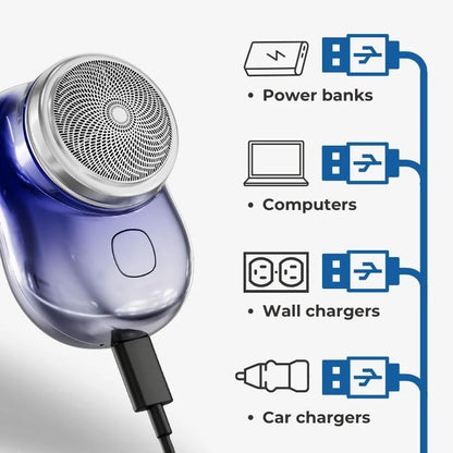 Electric Travel Shaver USB Pocket Mini Groomer Lightweight