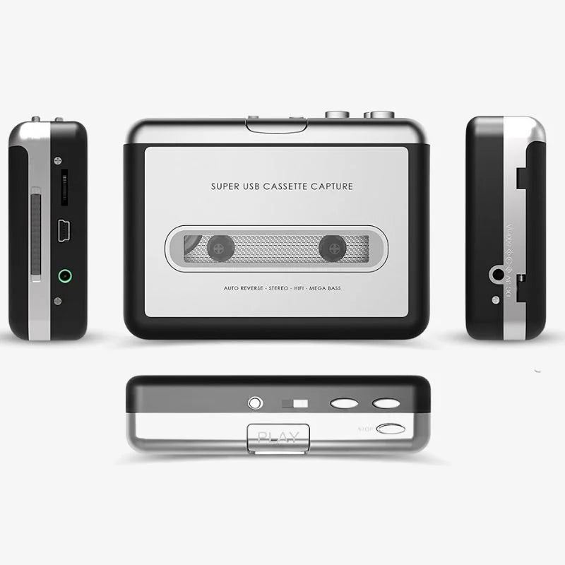Cassette To USB Converter Portable Tape Digitizer MP3