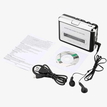 Cassette To USB Converter Portable Tape Digitizer MP3
