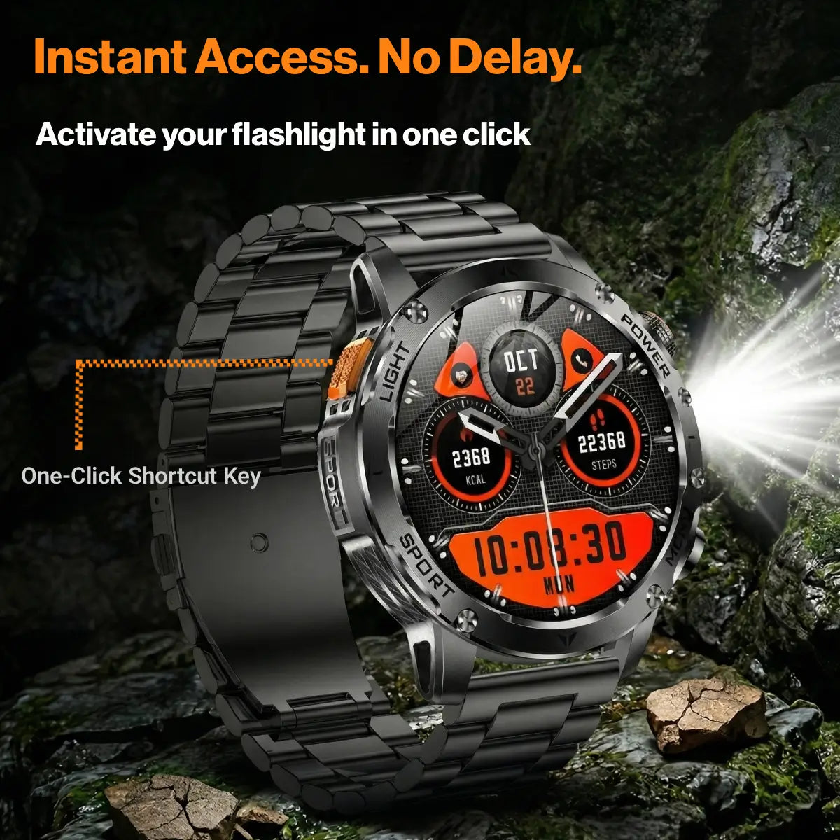 quick access flashlight smartwatch