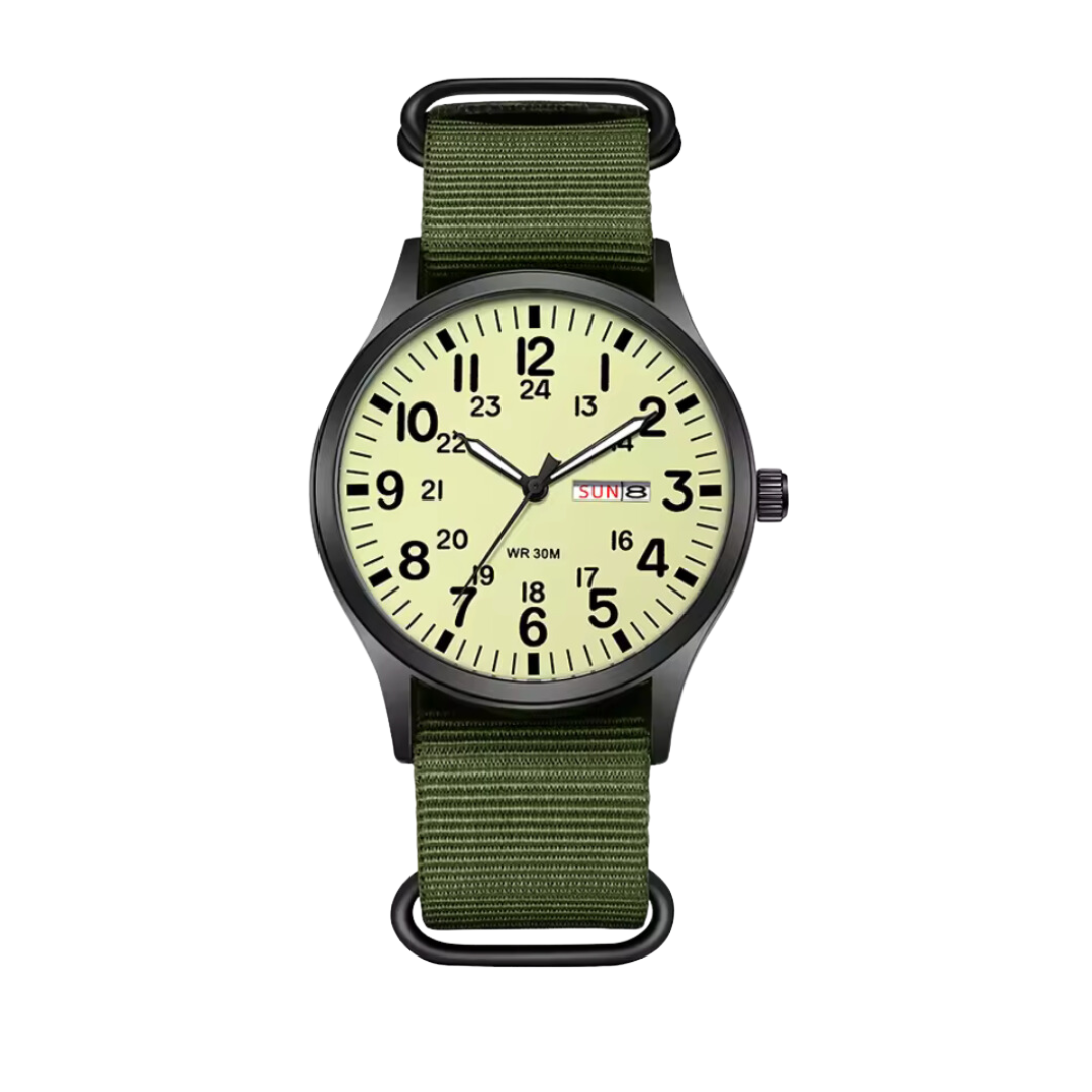 Adventure Men’s Watch – Waterproof, Scratch-Resistant, Nylon Strap, Rugged Outdoor Design