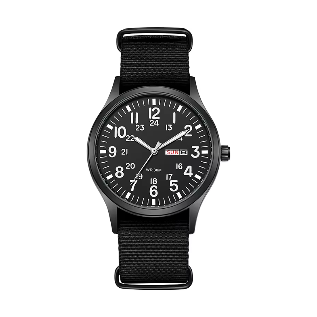 Adventure Men’s Watch – Waterproof, Scratch-Resistant, Nylon Strap, Rugged Outdoor Design