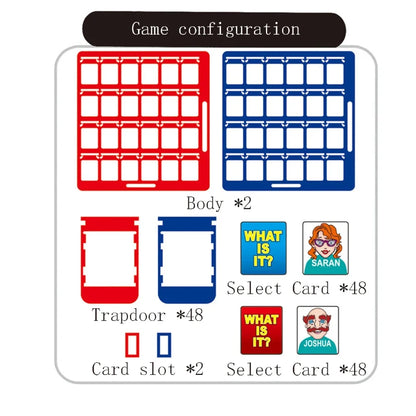 Interactive Guess Who Game for Kids - Parent-Child Logic Puzzle Card Game for Fun Friend Engagement