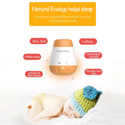 White Noise Machine Voice Sensor Baby Sleep Soother Smart Lullaby Sound Machine Fall 2025 Sleep Training Aid