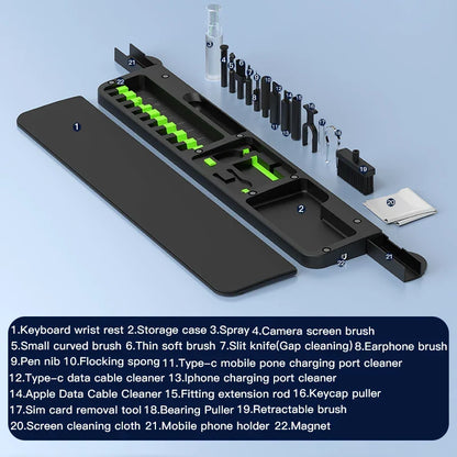 Digital Cleaning Kit 22 In 1 Tech Device Cleaner Set Holiday 2025 Gift Compact Deep Cleaning Phone Camera Laptop Care