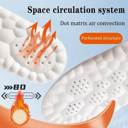 Self Heated Insoles Real Cashmere 4D Cloud Thermal Winter 2025 Arch Support Anti Odor