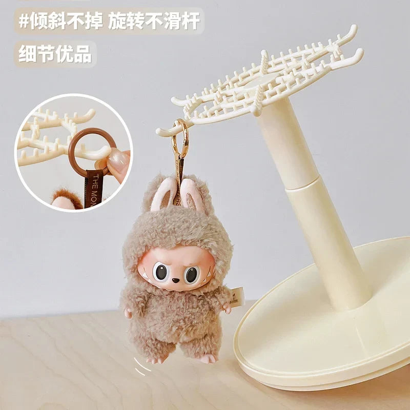Display Case Transparent Rotating Plush Figure Stand Collector Display, Fall 2025 Dustproof Gift Idea