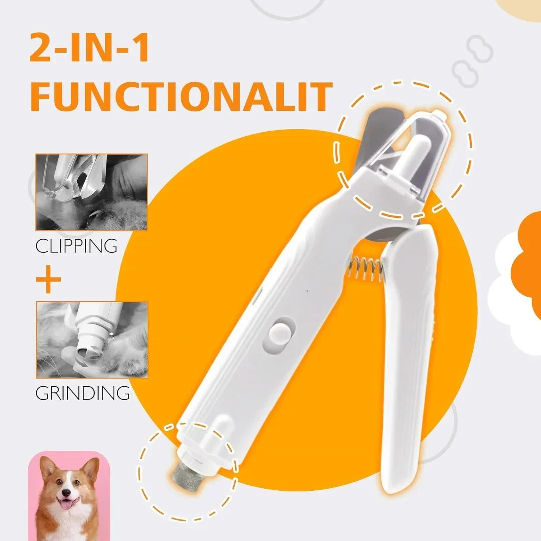 Pet Nail Grinder Quiet Grooming Tool With 2 LED Lights Safe Cat And Dog Nail Care Holiday Gifts 2026