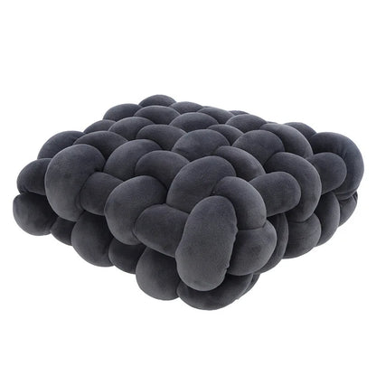 Knot Pillow Plush Square Hand-Woven Throw Cushion Living Room Decor Fall 2025 Cozy Support Decorative Accent