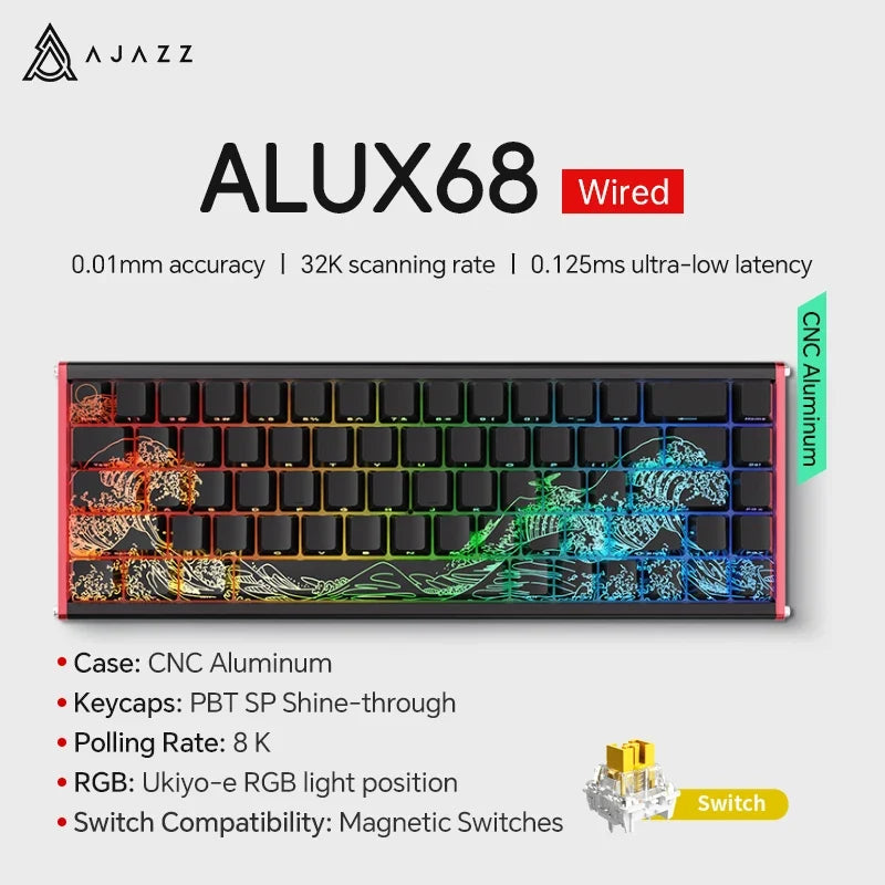 Mechanical Keyboard Sixty Mini Wireless ARGB Magnetic Hall