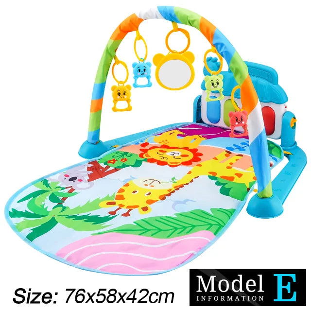 Baby Play Gym Piano Activity Mat With Hanging Toys Newborn Early Education Fall 2025 Sensory Motor Skill Gift