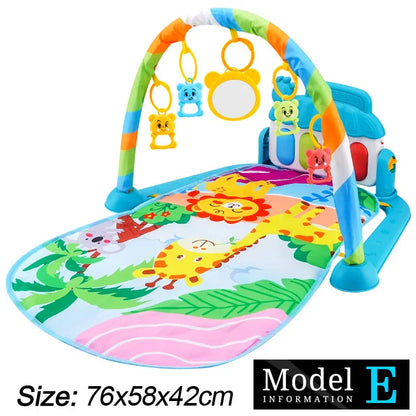 Baby Play Gym Piano Activity Mat With Hanging Toys Newborn Early Education Fall 2025 Sensory Motor Skill Gift
