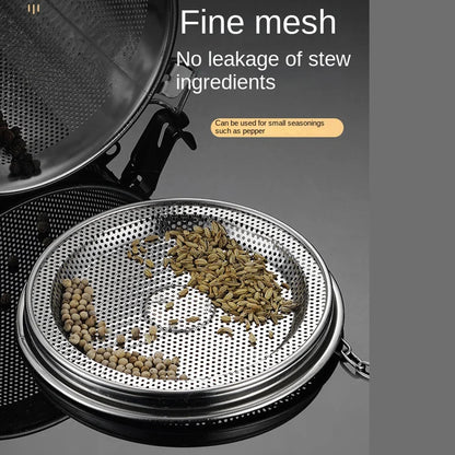 Seasoning Basket Fine Mesh Brine Strainer With Chain Hook Rust-Proof Kitchen Essential Fall 2026 Trend
