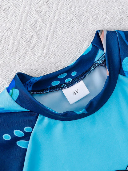 Matching swim trunks from kids summer beachwear set